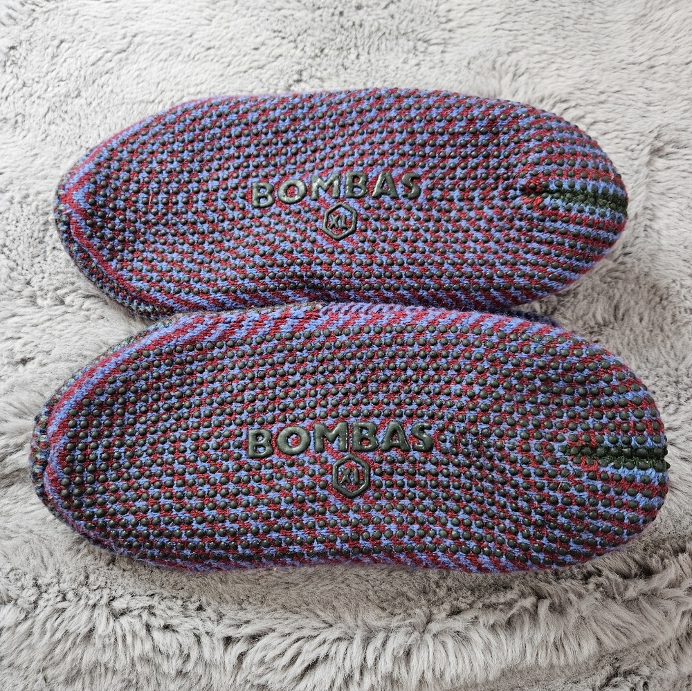 Bombas Gripper Slippers Size XL Extra Large Grip Socks Double Layer Knit Outer - Picture 7 of 9